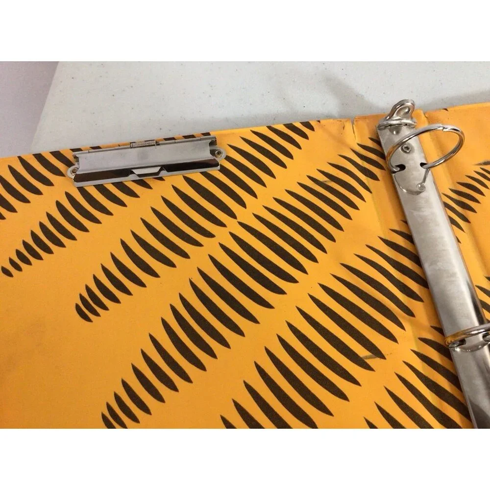 Vintage Garfield Mead 3-Ring Binder Planner Clipboard Metal Clip & Folders 1990s